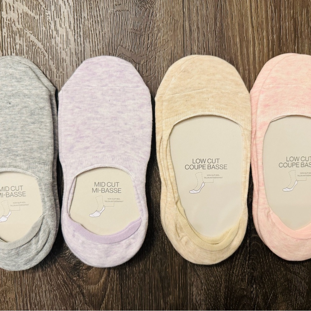 Set of Four Socks in Pastel Shades